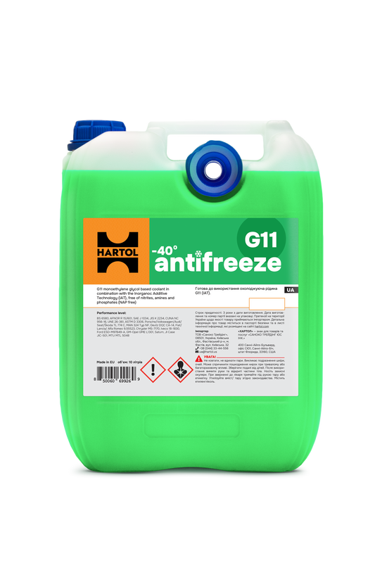 Антифриз HARTOL Antifreeze G11 -40C Green
